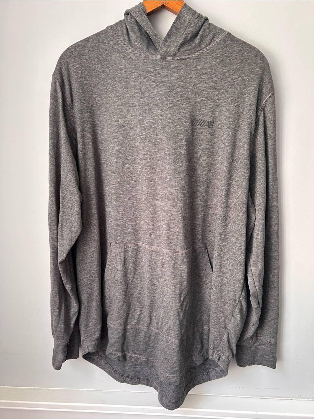 American Eagle Active Hoodie Tee heather gray lightweight
